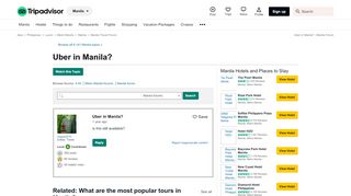
                            5. Uber in Manila? - Manila Forum - TripAdvisor