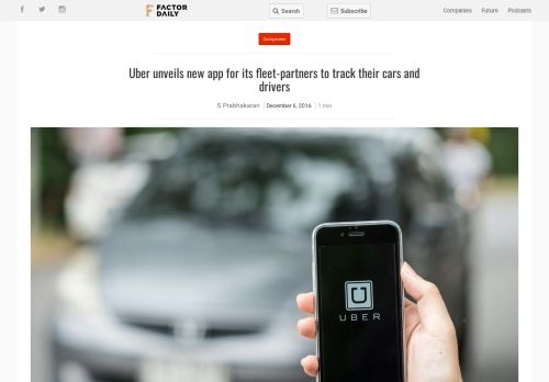 
                            9. Uber launches app for its fleet-partners - FactorDaily