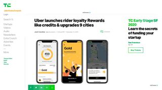
                            10. Uber launches rider loyalty Rewards like credits & upgrades 9 cities ...