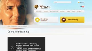 
                            2. Über Live Streaming - Braco.me