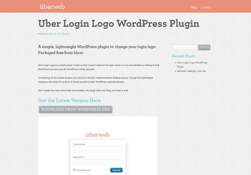 
                            6. Uber Login Logo WordPress Plugin | uberweb