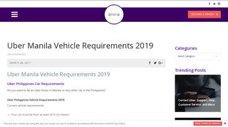 
                            10. Uber Manila Vehicle Requirements 2019 • Alvia