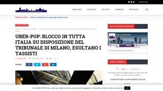 
                            7. Uber-pop: blocco in tutta Italia su disposizione del Tribunale di Milano ...