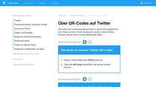 
                            1. Über QR-Codes auf Twitter - Twitter support
