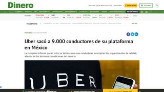 
                            13. Uber retira 9.000 conductores de su plataforma en México - Dinero