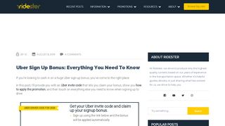 
                            4. Uber Sign Up Bonus: Invite Code, How To Claim, And More [Up To ...