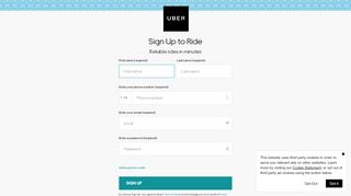 
                            7. Uber | Sign Up to Ride