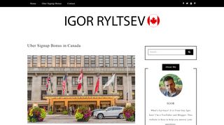 
                            13. Uber Signup Bonus in Canada | Uber Drive Canada - Igor Ryltsev