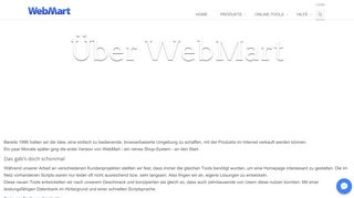 
                            5. Über WebMart - WebMart Homepage-Tools