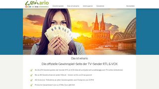 
                            4. Über winario - Die Gewinnspielseite von RTL & VOX | winario