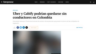 
                            9. Uber y Cabify podrían quedarse sin conductores en Colombia