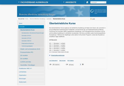 
                            4. Überbetriebliche Kurse - Branche öffentliche Verwaltung Aargau