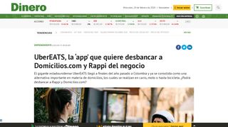 
                            12. UberEATS la aplicación para pedir domicilios en Bogotá - Dinero