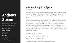 
                            9. uberMetrics spricht Python · Andreas Streim