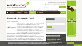 
                            2. Ubermetrics Technologies GmbH | marktforschung.de