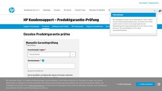 
                            2. Überprüfung der HP Gerätegarantie für Laptops, Drucker und andere ...