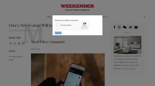 
                            12. Uber's New Feature Will Ease Your Commute To Work - Weekender ...