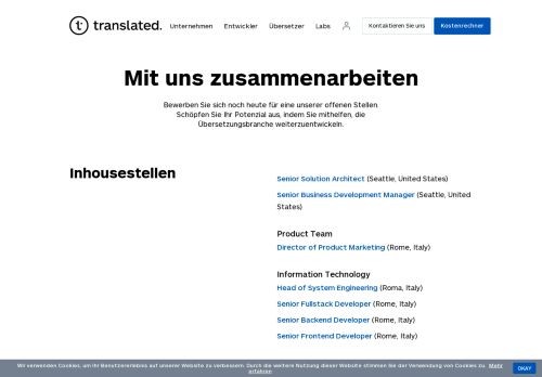 
                            1. Übersetzungsdienst - Karriere - Translated