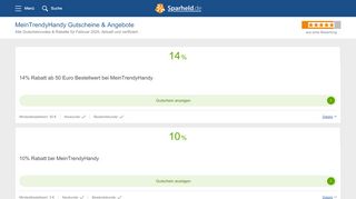 
                            10. Übersicht aller MeinTrendyHandy Gutscheine & Angebote - Sparheld.de