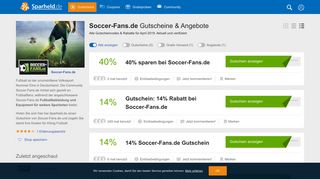 
                            12. Übersicht aller Soccer-Fans.de Gutscheine & Angebote - Sparheld.de