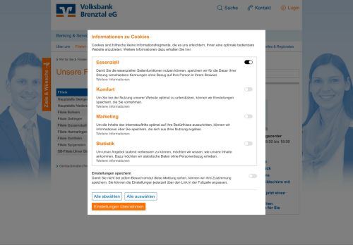 
                            12. Übersicht Filialen - Volksbank Brenztal eG