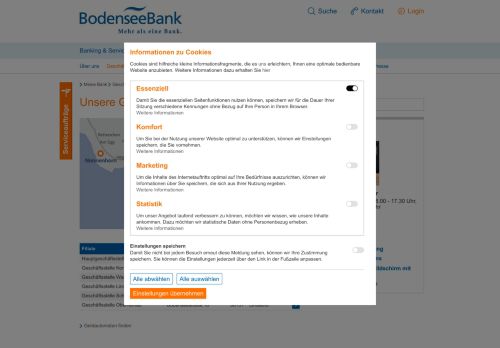 
                            11. Übersicht Geschäftsstellen - BodenseeBank