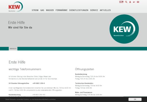 
                            10. Übersicht - KEW AG Neunkirchen