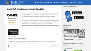 
                            8. Übersicht mit allen Campz Deals zum Black Friday Schweiz 2019