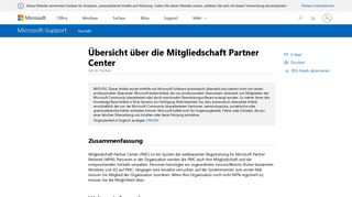 
                            4. Übersicht über die Mitgliedschaft Partner Center - Microsoft Support