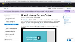 
                            12. Übersicht über Partner Center für Azure CSP | Microsoft Docs