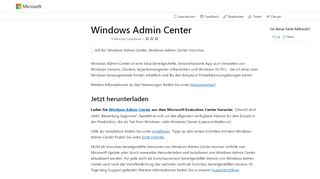 
                            1. Übersicht über Windows Admin Center | Microsoft Docs