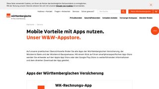 
                            7. Übersicht über W&W-Apps | Württembergische Versicherung