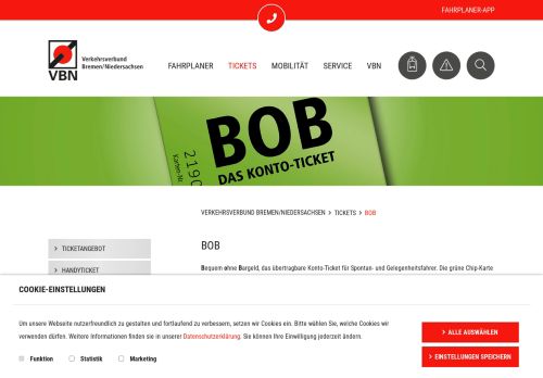 
                            12. Übersichtsseite BOB | Tickets für Erwachsene | Ticketangebot | Tickets ...