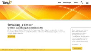 
                            8. Überwachung „ AE SiteLink“ - TARU GmbH