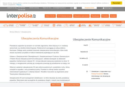 
                            5. Ubezpieczenia komunikacyjne Interpolisa.pl