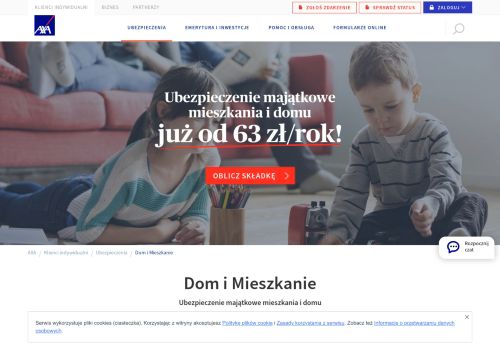 
                            10. Ubezpieczenia - Ubezpieczenie majątkowe mieszkania i domu - AXA