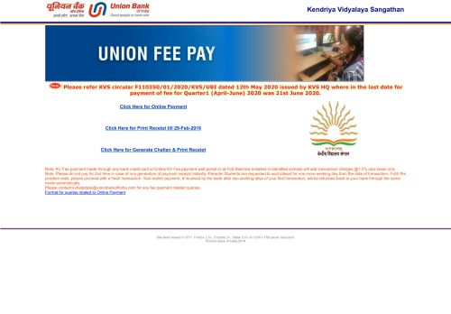 
                            9. UBI Online Fee collection - IIS Windows Server - Union Bank of India