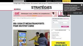 
                            8. Ubi-Sign et Mediatransports pour Institut Curie - Stratégies