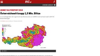 
                            10. UBIMET-Blitzreport 2018 - Österreichweit knapp 1,5 Mio. Blitze - BVZ.at