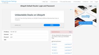 
                            6. Ubiquiti Default Router Login and Password - Clean CSS