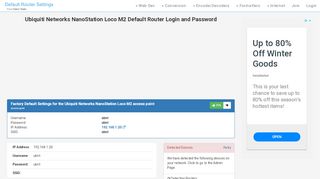 
                            3. Ubiquiti Networks NanoStation Loco M2 Default Router Login and ...