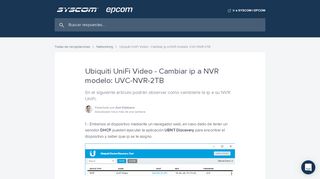 
                            12. Ubiquiti UniFi Video - Cambiar ip a NVR modelo: UVC-NVR-2TB ...