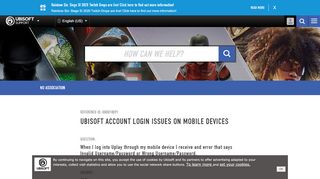 
                            11. Ubisoft Account Login Issues on Mobile Devices - Ubisoft Support