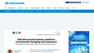 
                            10. Ubisoft accounts hacked, publisher recommends changing your ...