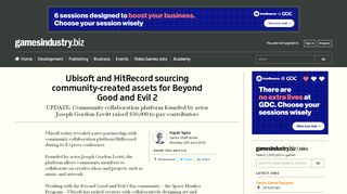 
                            10. Ubisoft and HitRecord sourcing community-created assets for ...