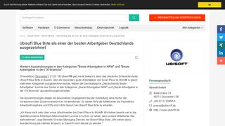 
                            5. Ubisoft Blue Byte als einer der besten Arbeitgeber Deutschlands ...