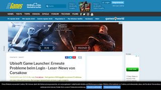 
                            12. Ubisoft Game Launcher: Erneute Probleme beim Login - Leser-News ...