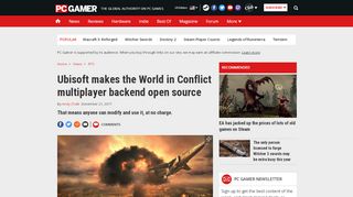 
                            7. Ubisoft makes the World in Conflict multiplayer backend open source ...