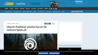 
                            4. Ubisoft: Publisher schaltet Server für mehrere Spiele ab - PC Games