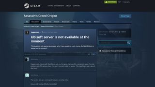 
                            9. Ubisoft server is not available at the moment :: Assassin's Creed ...